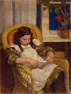Girl Reading by Eero Jarnefelt