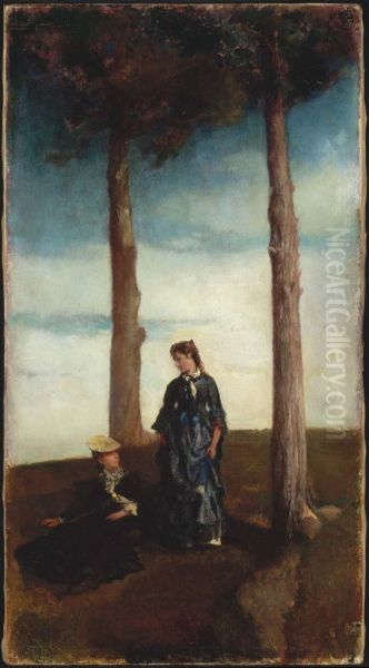 A Hillside Study (Two Trees) - view 1