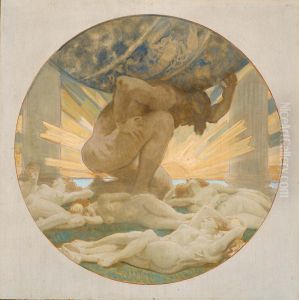 Sketch for Atlas and the Hesperides by John Singer Sargent