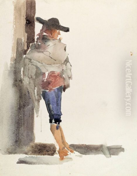 Spaniard Leaning on a Wall, Study - view 1