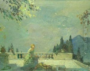 Moonlit Balcony by Ettore Caser