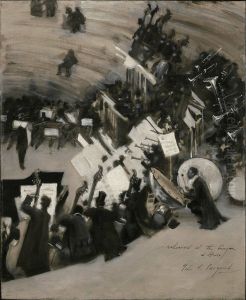 Rehearsal of the Pasdeloup Orchestra at the Cirque d'Hiver by John Singer Sargent