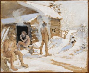 Utanfor bastun by Akseli Valdemar Gallen-Kallela