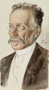 Portrait of Professor J.W. Runeberg by Albert Edelfelt