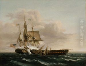 Engagement Between the "Constitution" and the "Guerriere" by Thomas Birch