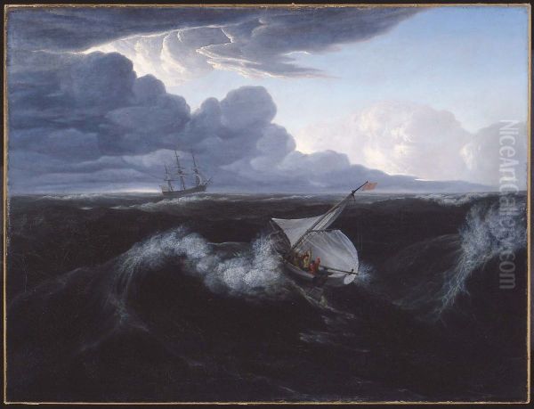 Rising of a Thunderstorm at Sea - view 1