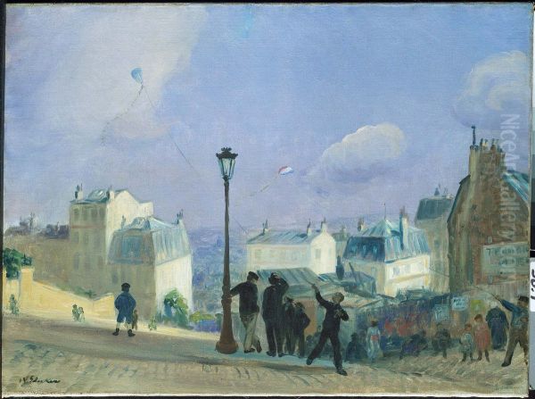 Flying Kites, Montmartre - view 1