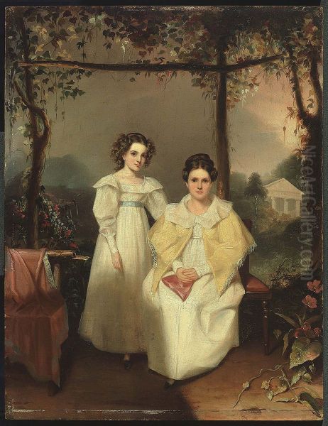 Margaret Oliver Colt and Mary Devereux Colt in the Gardens at "Green Mount," Baltimore - view 1