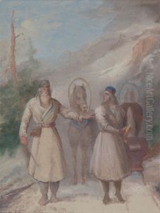 The Meeting of Vainamoinen and Joukahainen, sketch thumbnail