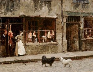 The Street in Paris by Marie-Francois Firmin-Girard