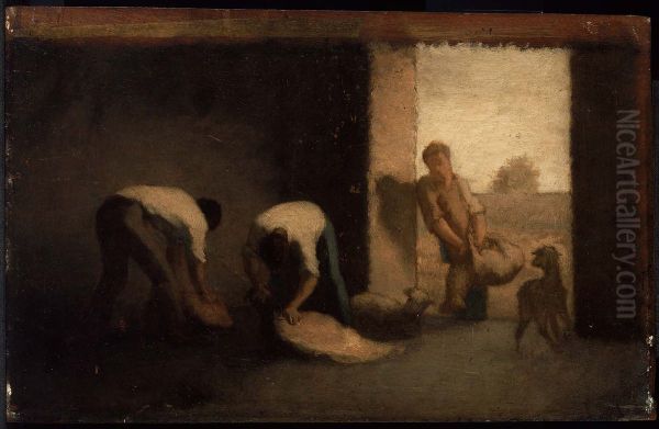 Sheep Shearing at Barbizon - view 1