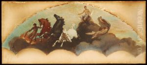 Sketch for the State Capitol at Albany (Flight of Night) by William Morris Hunt
