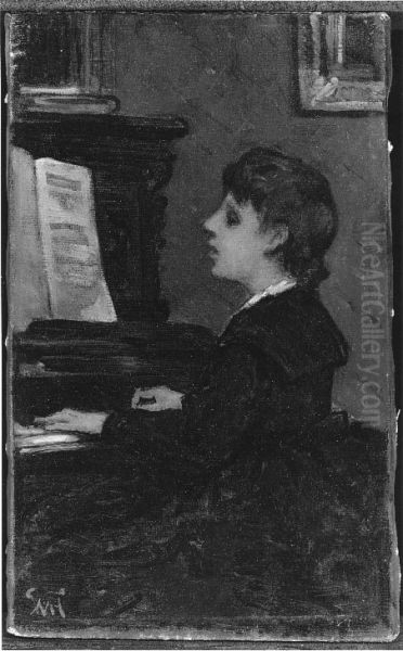Girl at Piano - view 1