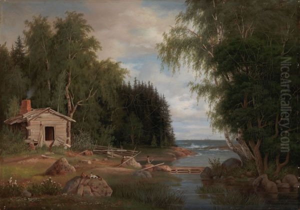 Rantamaisema, aihe Lehtisaaresta - view 1