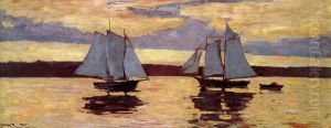 Gloucester Mackerel Fleet at Dawn / Prout's Neck, Mackerel Fleet at Dawn