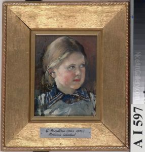 Head of a Girl, Study for the Family Portrait of Baron Magnus von Born by Gunnar Berndtson