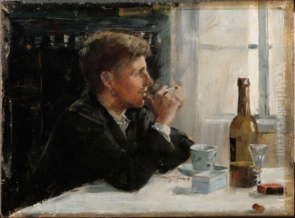 Seated Man at the Table - view 1