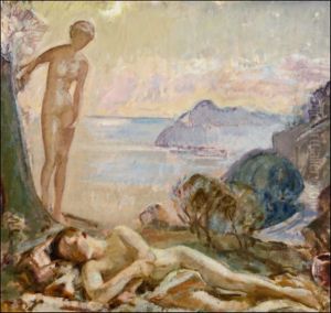 Diana och Endymion I by Magnus Enckell