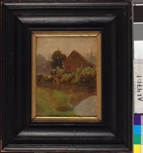 Rakennuksia veden varrella, harjoitelma by Werner Holmberg