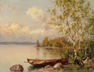 Still Summer Evening, a View from Hame by Hjalmar Munsterhjelm