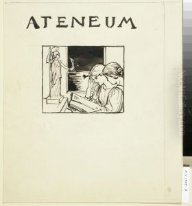 Ateneum-lehden kansiehdotus, julkaisija Wentzel Hagelstam Ateneum-lehden kansiehdotus, julkaisija Wentzel Hagelstam