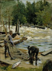 Salmon Fishing by Gunnar Berndtson