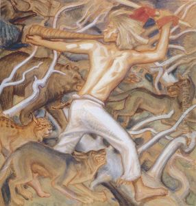 Kullervo petokarjoineen by Akseli Valdemar Gallen-Kallela