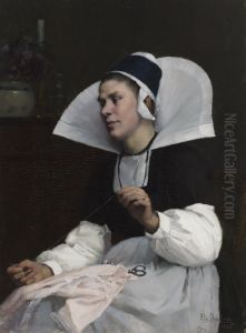 Young mother (Girl from Brittany) by Elin Danielson-Gambogi