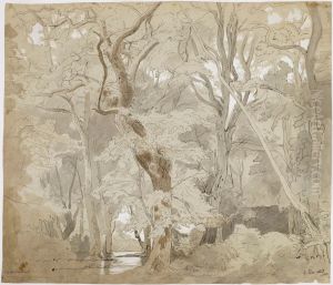 Grove Landscape, Copy after Schirmer by Oscar Kleineh