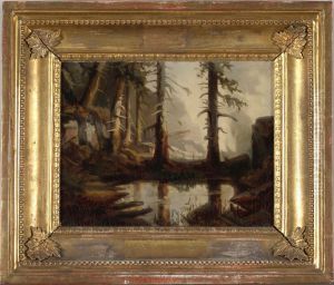 A Forest Pond, after H. A. Cappelen by Fanny Churberg