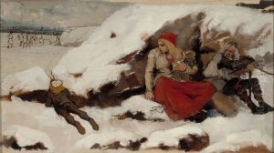Study for Burned Village by Albert Edelfelt