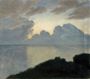 Sommarnatt vid havet, Tisvilde by Viggo Christian Frederik Vilhelm Pedersen