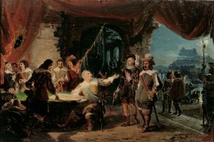 Gustav II Adolf and His War Council at Wurzburg, sketch