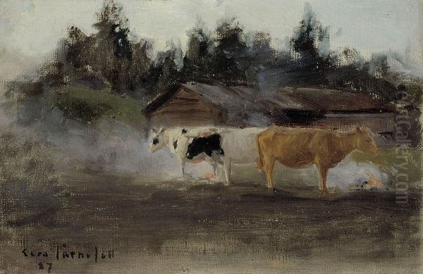 Cows in Turf Smoke, study - view 1