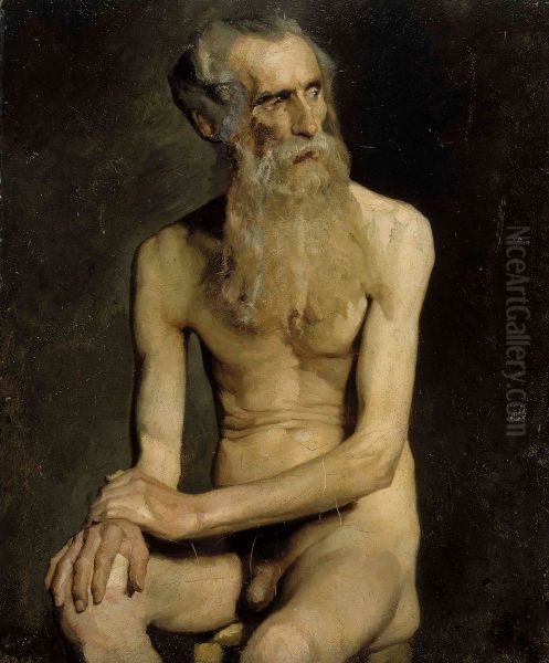 Old Man Seated, Academy Study - view 1
