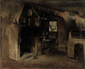 Sisakuva ranskalaisesta maalaistalosta by Adolf von Becker
