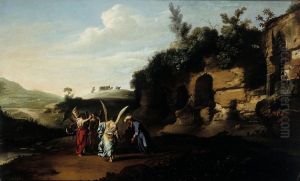 Abraham greets the angels