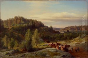 Landscape from Kuru in Evening Light by Werner Holmberg
