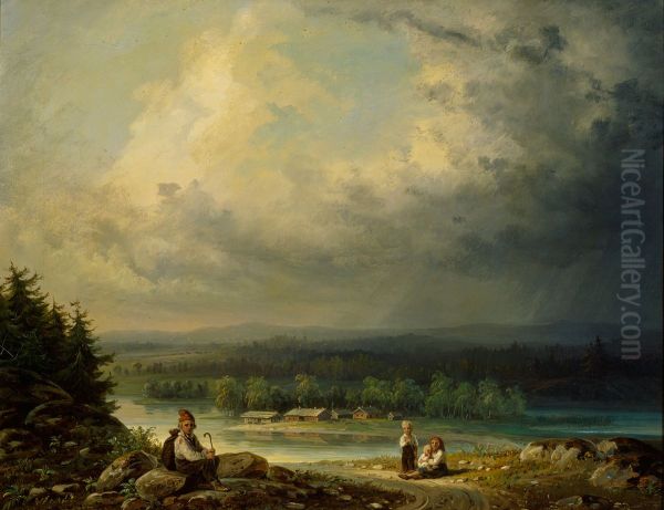 Landscape with four Peasant Childen - view 1