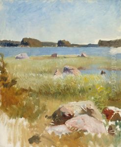 Saaristomaisema ; keskenerainen by Albert Edelfelt