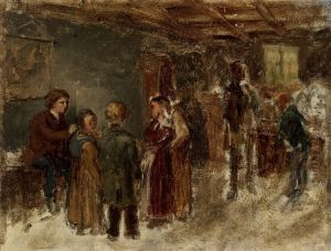 Sisakuva koulusta, luonnos by Karl Jansson