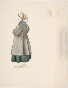 Seisova talonpoikaisnainen seka kaksi naispaata Jaakkimasta by Robert Wilhelm Ekman