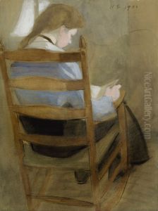 Girl Reading by Helene Schjerfbeck