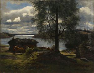 View from Aurejarvi lake in the Parish of Kuru
