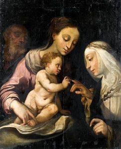 The Mystic Marriage Of Saint Catherine by Alessandro Casolani