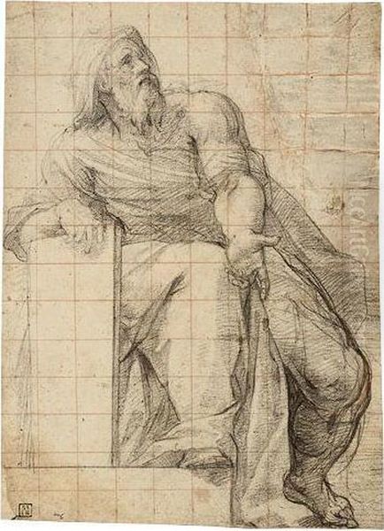 Study For A Seated Prophet - view 1