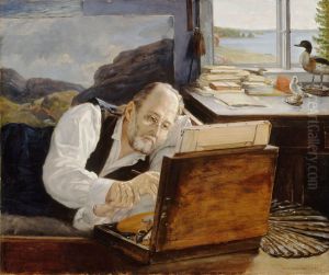 Ferdinand von Wright at Work by Arvid Liljelund