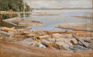 Log Raft by Albert Edelfelt