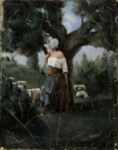 Shepherdess and Sheep Shepherdess and Sheep