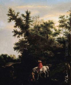 Travelers on a Forest Road by Jacob Van Ruisdael